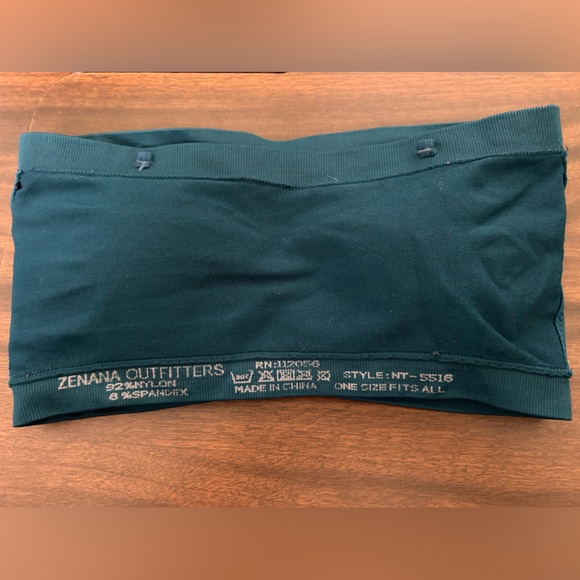 Zenana Outfitters One Size Fits All Strapless Bandeau Top - Picture 3 of 3